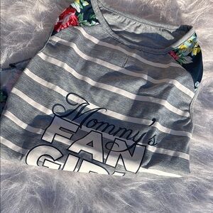 Striped Floral Sleeve Shirt